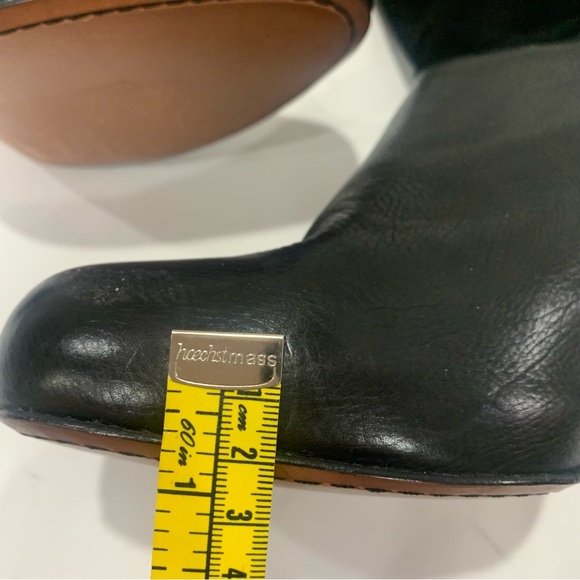 RACHEL ZOE size 11 mid calf height black leather and suede boot buckle detail - Picture 13 of 16